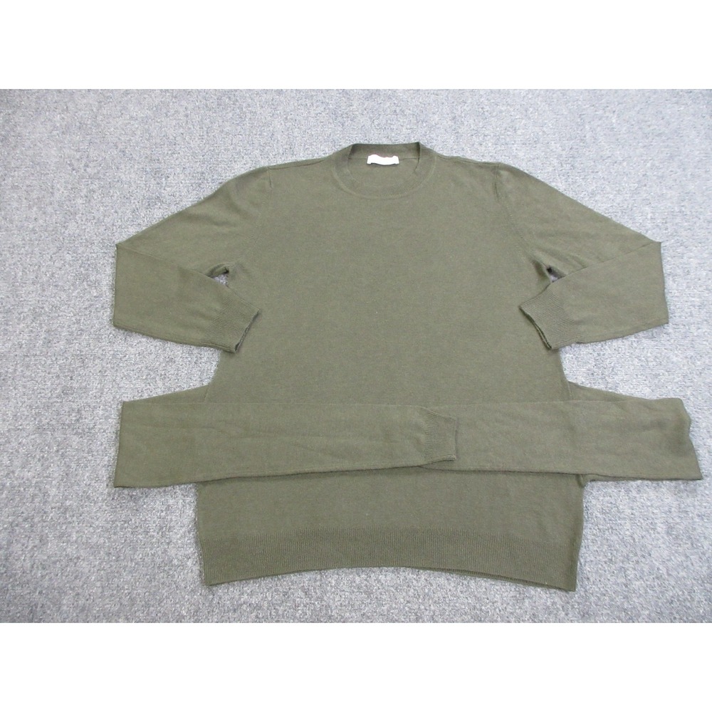 Sandro Sweater Womens Medium Olive Green Wool Cashmere‎ Blend Tie Waist Pullover